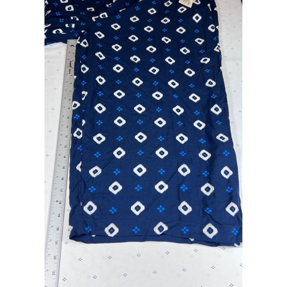 TERRA & SKY Blue Geo Print Crop Pants Wide Leg Relaxed Fit 16-18 NWT Women's 1X - Picture 8 of 9